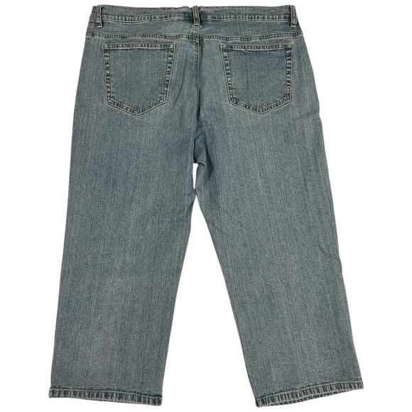 Axcess Liz Claiborne Embroidered Floral Capri Jeans Womens Size 16 - Picture 2 of 11